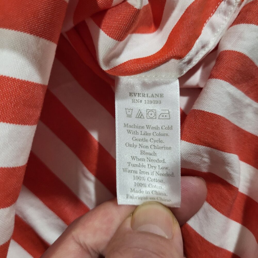 EVERLANE The Cotton Short - Sleeve Popover Shirt / Size 14 - Picture 8 of 14
